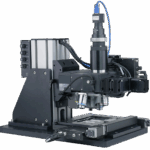 An Ensorcell Cellular Focus custom microscope imaging system designed for advanced microscopy and life science research applications sits on a transparent background.