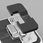 Ensorcell Versaweld sterile tube welder component showing removable cassette mechanism for bioprocessing and precision tube welding applications.